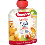 Smoothie yoghurt Banan & aprikos Från 6m 90g Semper.