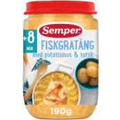 Gratäng med potatis & fisk 8m 190g Semper.