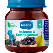 Barnmat Fruktmos & katrinplommon 4m 125g Nestle.