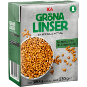 Gröna linser 380g ICA.