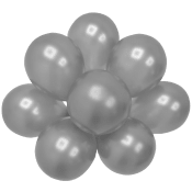Ballong Silver 23cm 8-p Happy Party.