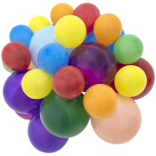 Ballong mixade färger 40-p Happy Party.