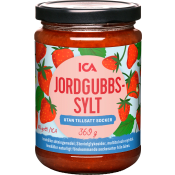 Jordgubbssylt utan tillsatt socker 360g ICA.