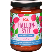 Hallonsylt utan tillsatt socker 360g ICA.