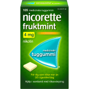 Nicorette Fruktmint Medicinskt tuggummi 4mg 105-p.
