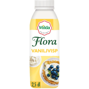 Vaniljvisp Laktosfri 12% 250ml Flora.