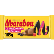 Mjölkchoklad Lakrits Hallon & Caramel 185g Marabou.