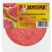 Kyckling Kalkonsalami skivad 200g Sentürk.