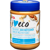 Jordnötssmör Crunchy med havssalt 350g KRAV ICA I love eco.