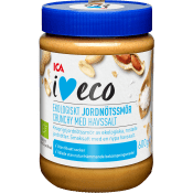Jordnötssmör crunchy med havssalt 600g ICA I love eco.