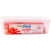 Godis Fyllda Sura Stänger Med Jordgubbssmak 265g Vidal.