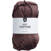 Garn Soft Cotton Barkbrun 50g Järbo.