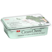 Färskost Cream cheese Vitlök & Örter 23% 200g ICA.