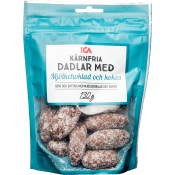 Dadlar mjölkchoklad och kokos 130g Klass 1 ICA.