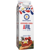 A-fil Jordgubb & vanilj 3% 1l Skånemejerier.