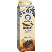 Vaniljyoghurt Blåbär 2,5% 1000g Skånemejerier.