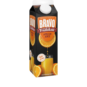 Apelsinjuice med fruktkött 1l Bravo.