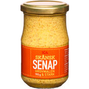Skånsk senap Grovmalen & stark 190g ICA.