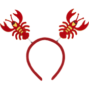 Diadem med orangea kräftor Festive.