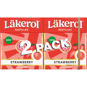 Pastill Classic Strawberry 50g 2-p Läkerol.