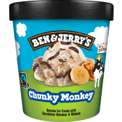Glass Chunky monkey 465ml Ben & Jerrys.