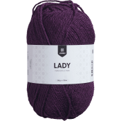 Garn Lady Plommonlila 50g Järbo.