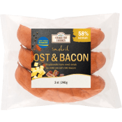 Grillkorv Ost och Bacon 58% kötthalt 240g Charkuterifabriken.
