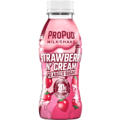 Proteinmilkshake Strawberry n' Cream ProPud Laktosfri 1,5% 330ml NIJE.