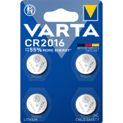 Knappcellsbatteri CR2016 4-p.