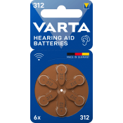 Hörapparat 312 6-pack brun.