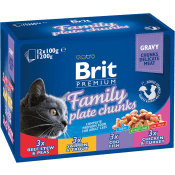 Kattmat Multipack bitar i sås 12st 1200 Gram Brit Premium.