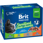 Kattmat Multipack bitar i sås Steril 1200 Gram Brit Premium.
