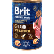 Hundmat Våtfoder lamm med bovete 400 Gram Brit Premium.