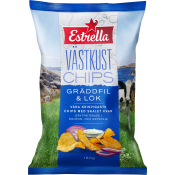 Västkustchips Gräddfil & Lök 180g Estrella.
