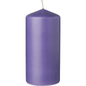 Blockljus mörklila 15cm.