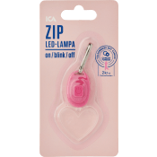 Zip-LED Hjärta ICA Rosa Bandet.