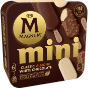 Glass Magnum classic mini almond & white chocolate 6-p GB Glace.
