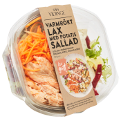 Sallad med Varmrökt Lax & Potatissallad 380g Vidinge.