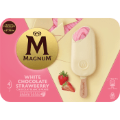 Glass Magnum white chocolate strawberry 4-p Magnum.