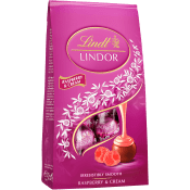 Chokladpåse LINDOR Raspberry & Cream 137g Lindt.