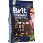 Hund Light kalkon 3000 Gram Brit Premium.