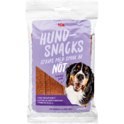 Hundsnacks Strips med nöt 200 Gram ICA.