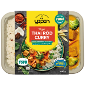 Röd Curry Thailändsk friterad Tofu 400g Yipin.