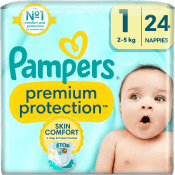 Blöjor New Baby Premium Protection Strl 1 2-5kg SIP 24-p Pampers.