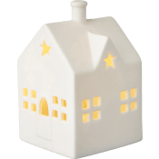 Minihus LED med stjärna i keramik Zeline.