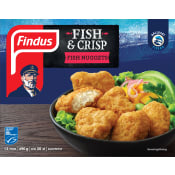 Fish & crisp fish nuggets 490g Findus.