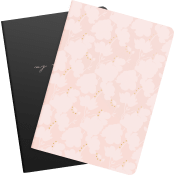 Notebook Poppy/Svart A5 2 pack.