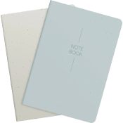 Notebook Blå /Beige A5 2 pack.