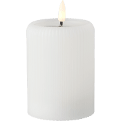 LED Blockljus rille vit H10cm.