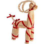 Halmbock 40 cm med rött band Festive.